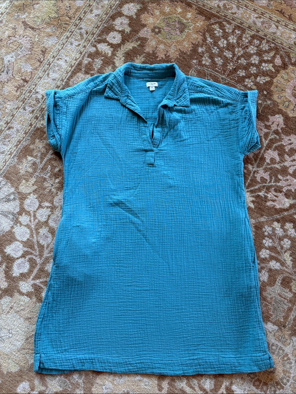 J. Crew Mini Dress Shift - Teal Blue